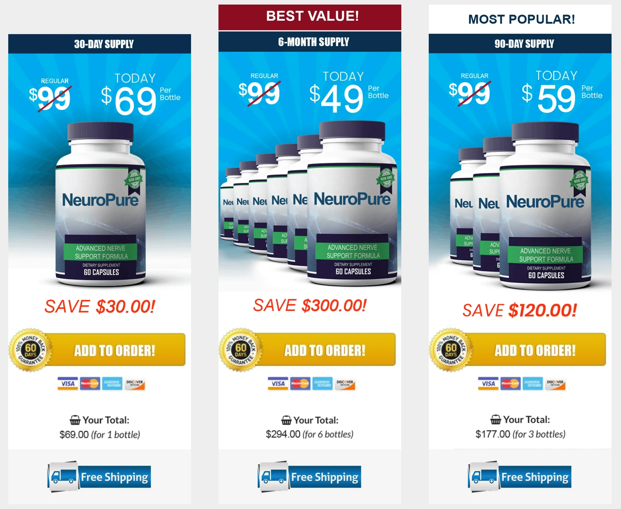 NeuroPure order page 1